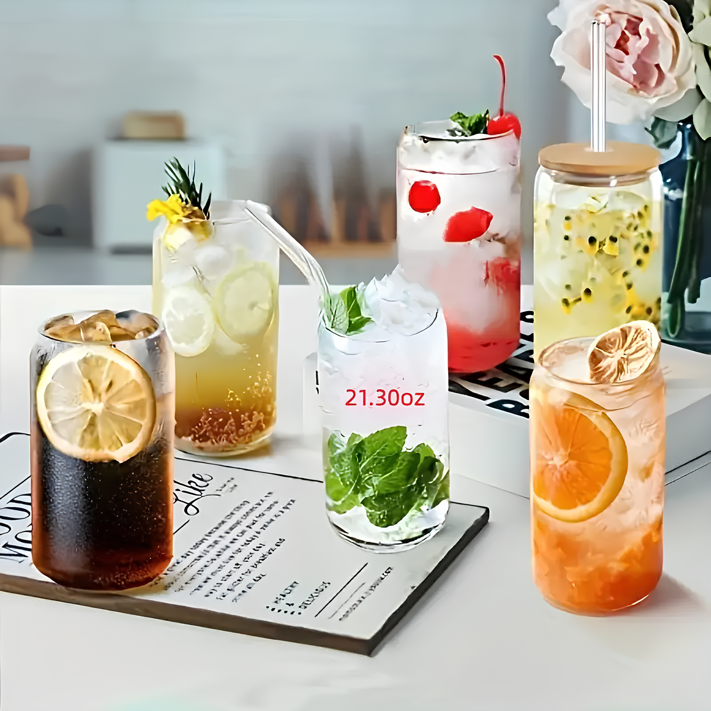 Glass Tumbler - Juice/ Coffee/ Shake Tumbler