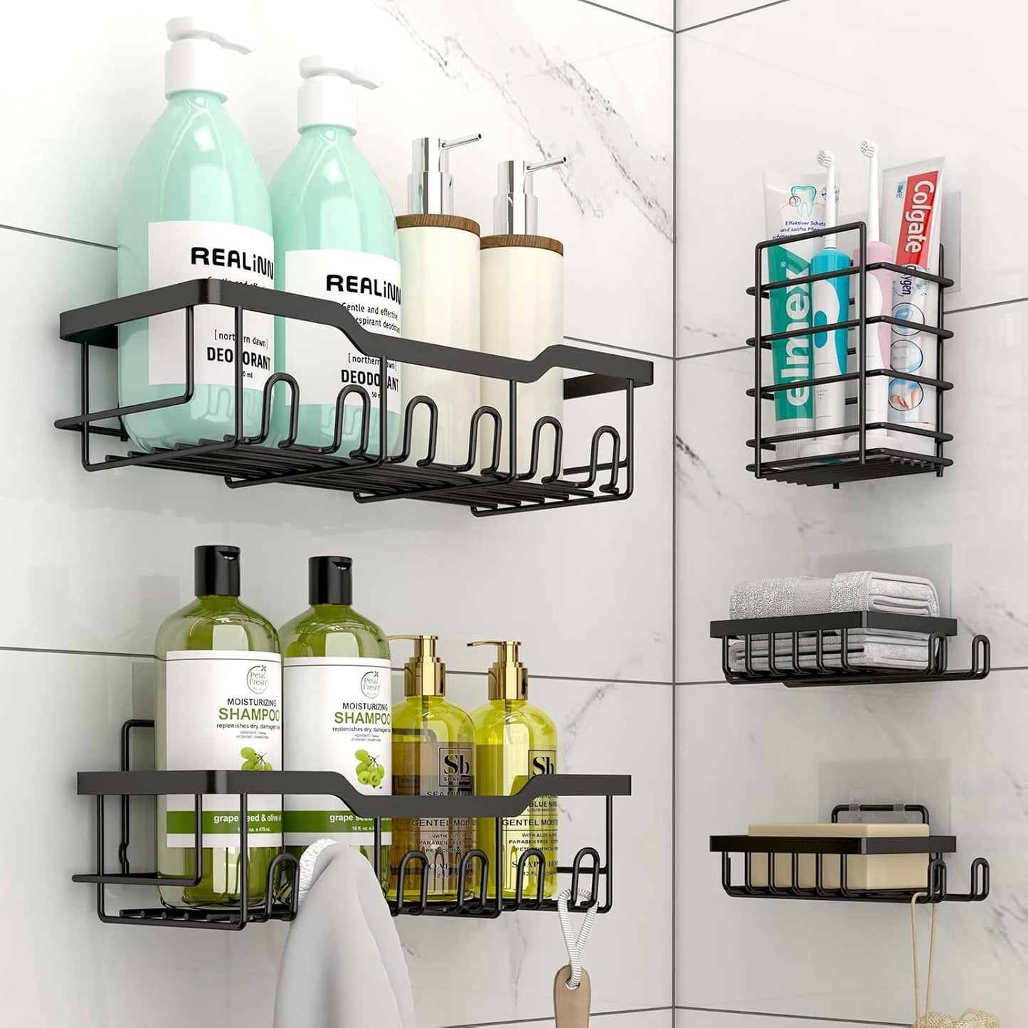 Self-Adhesive No-Drill Heavy-Duty Bathroom Shelf