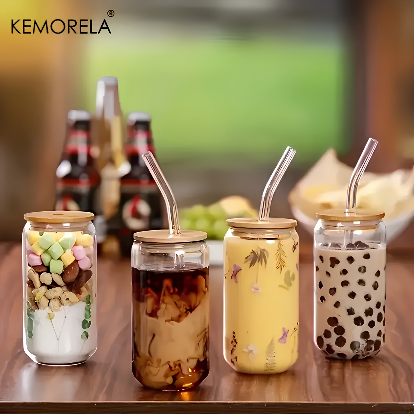Glass Tumbler - Juice/ Coffee/ Shake Tumbler