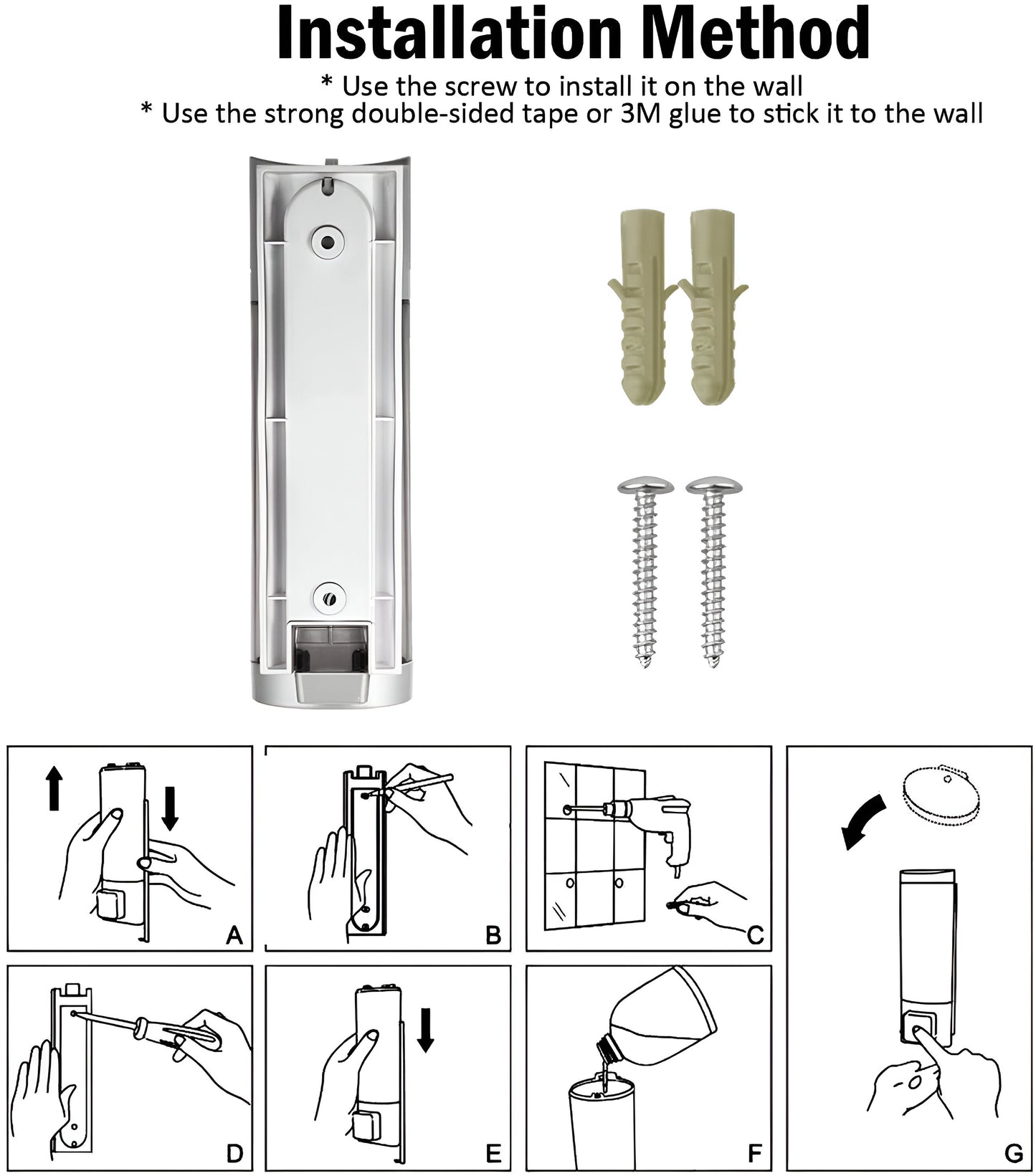 Wall-Mounted 400ml Soap/Sanitizer Dispenser – Capsule Black