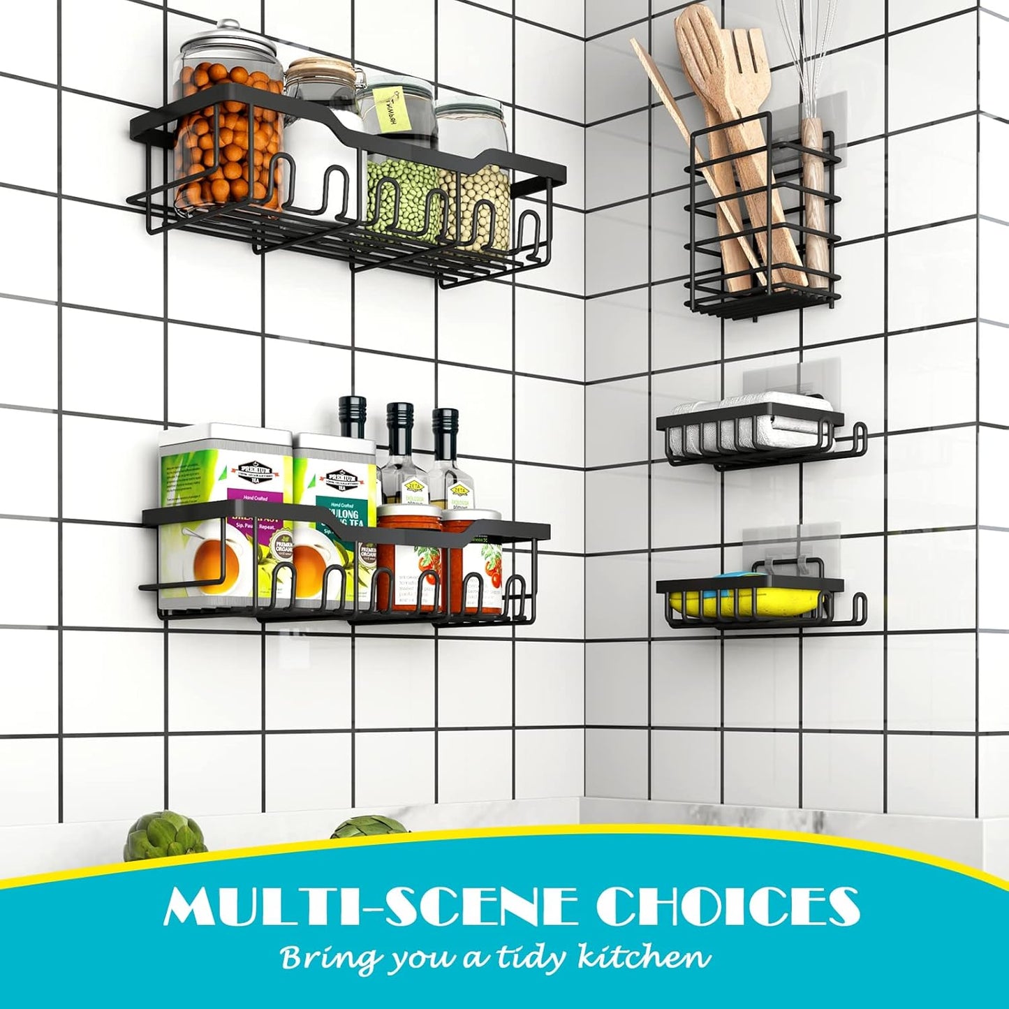 Self-Adhesive No-Drill Heavy-Duty Bathroom Shelf