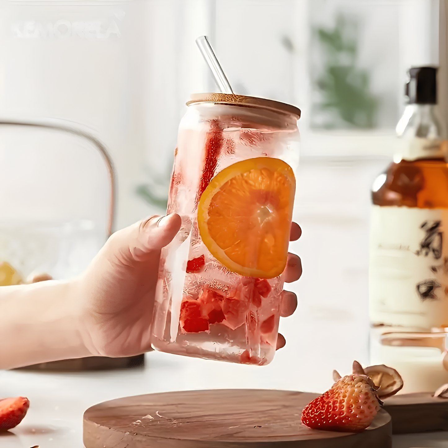 Glass Tumbler - Juice/ Coffee/ Shake Tumbler