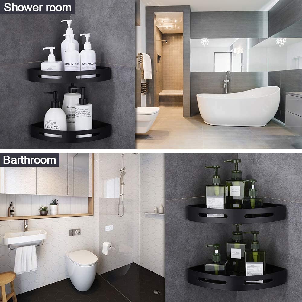 Aluminium Self-Adhesive Corner Shelf for Bathroom (Queen Size)