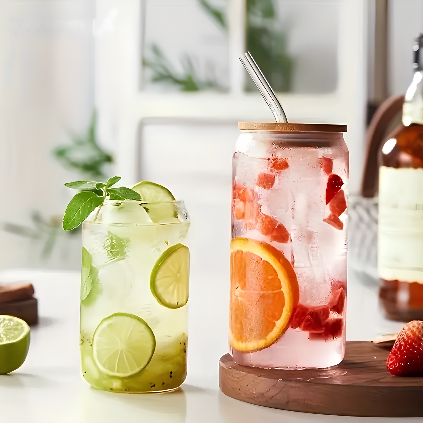 Glass Tumbler - Juice/ Coffee/ Shake Tumbler