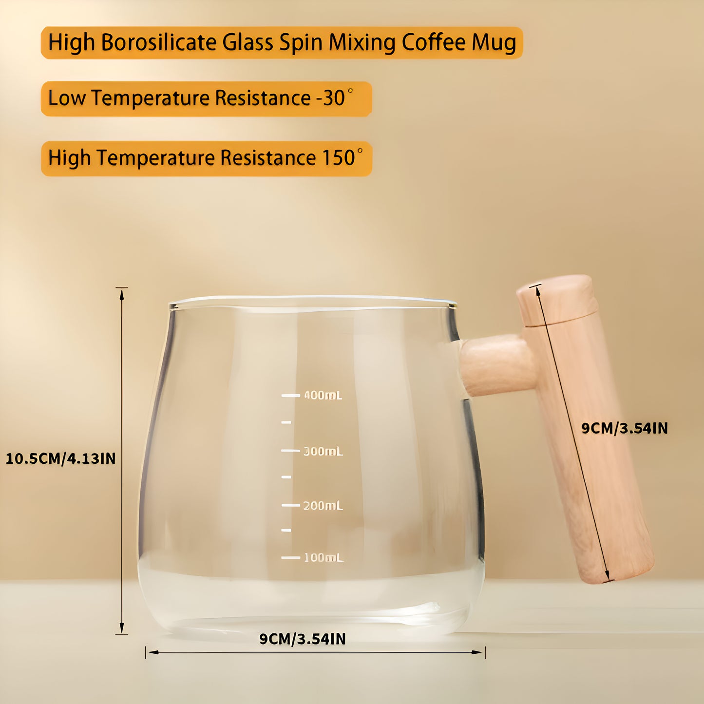Self Stirring Electric Glass Mixing Mug