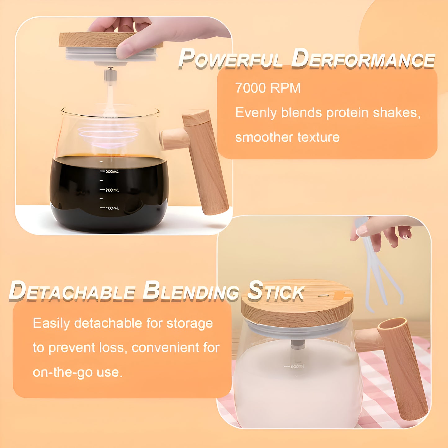 Self Stirring Electric Glass Mixing Mug