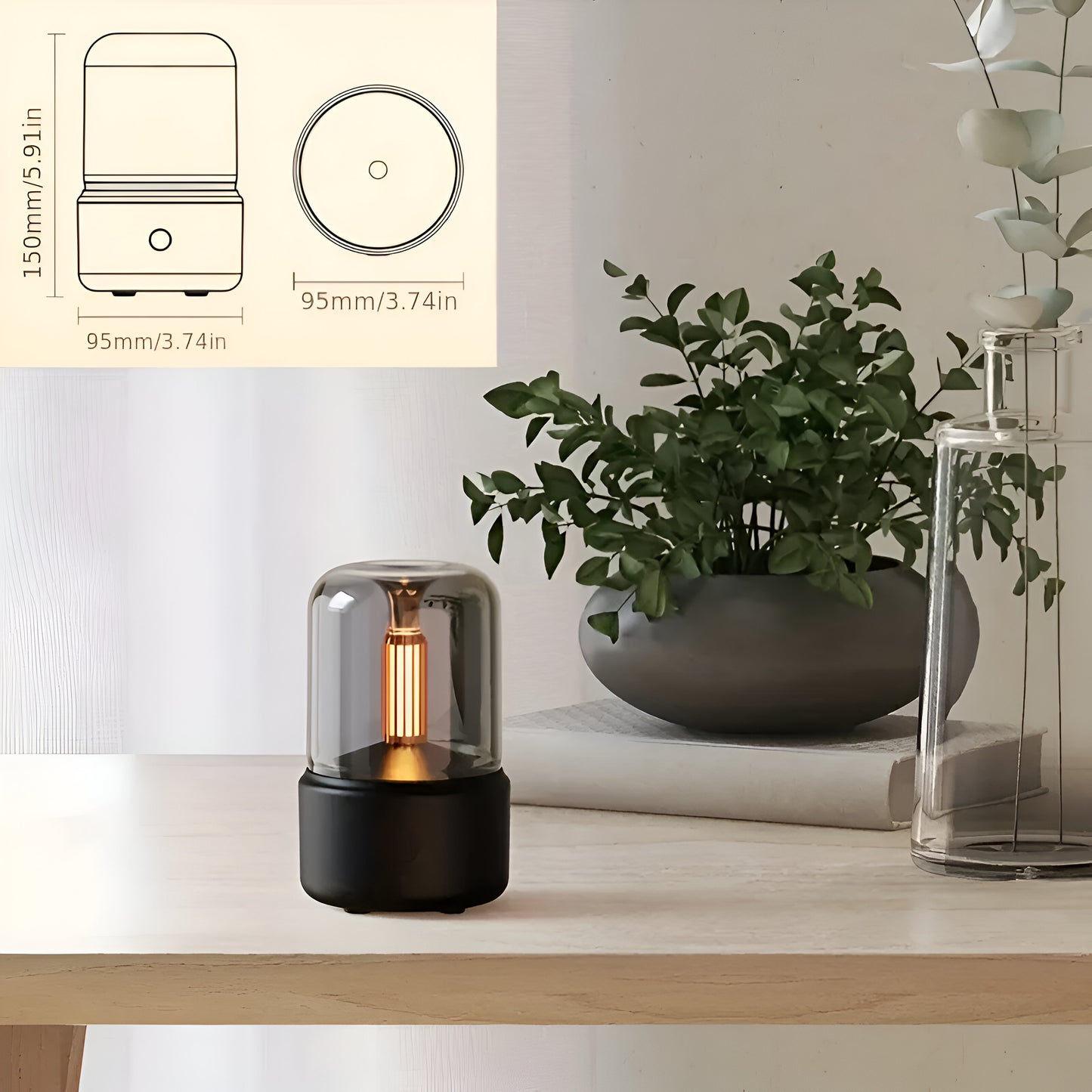 New Retro Lamp Simulation Candlelight Lamp Aromatherapy Machine Humidifier