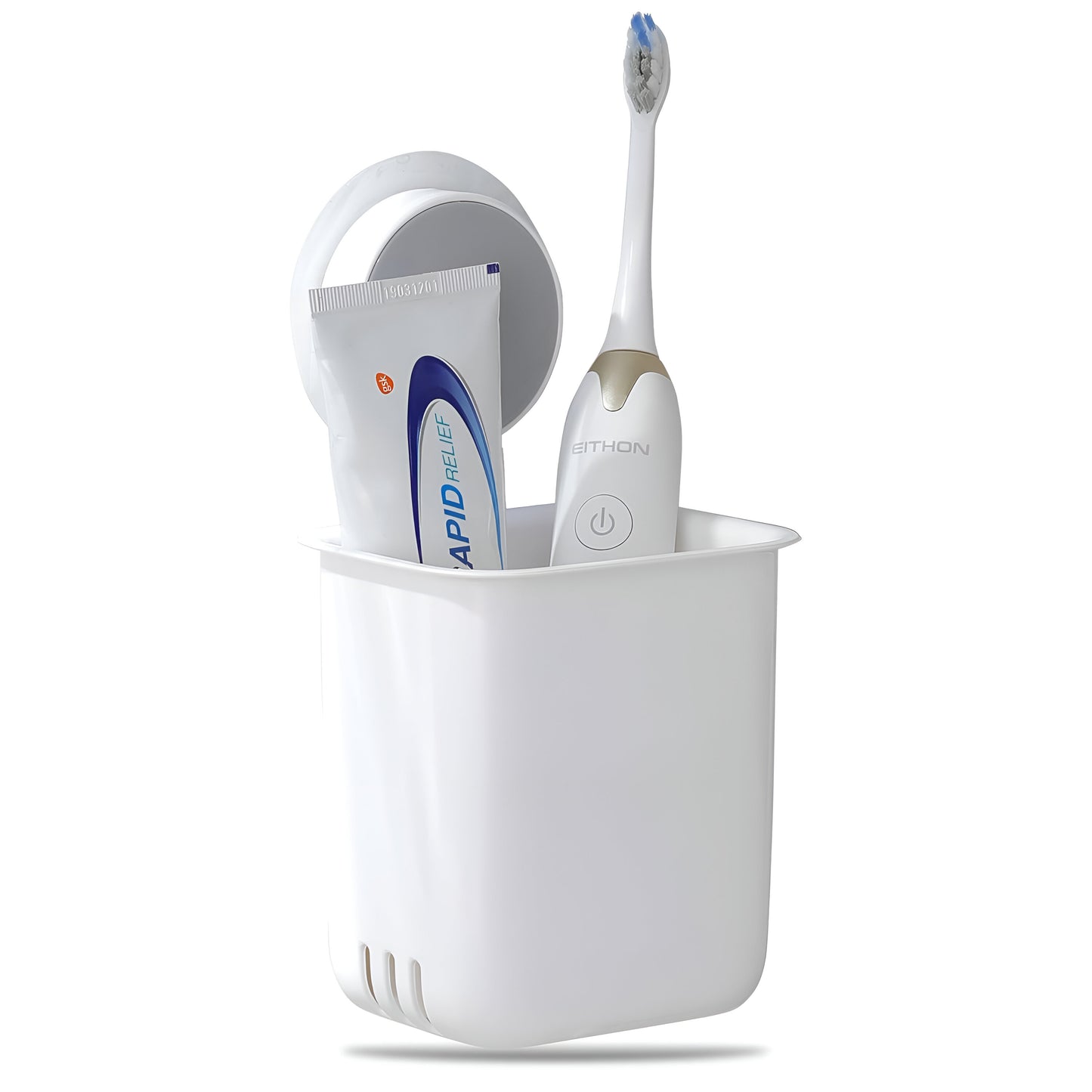 Self-Adhesive Wall-Mount Toothbrush & Accessory Organizer