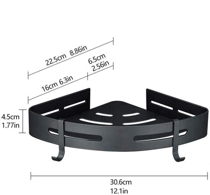 Aluminium Self-Adhesive Corner Shelf for Bathroom (Queen Size)