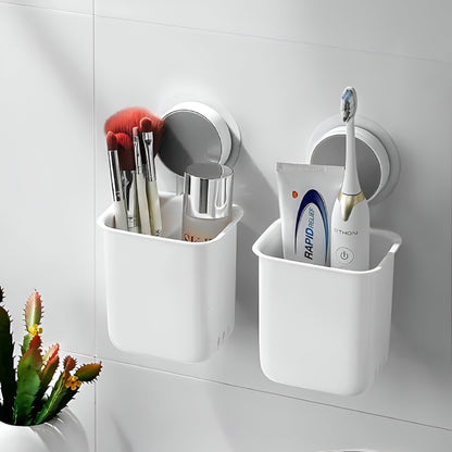 Self-Adhesive Wall-Mount Toothbrush & Accessory Organizer